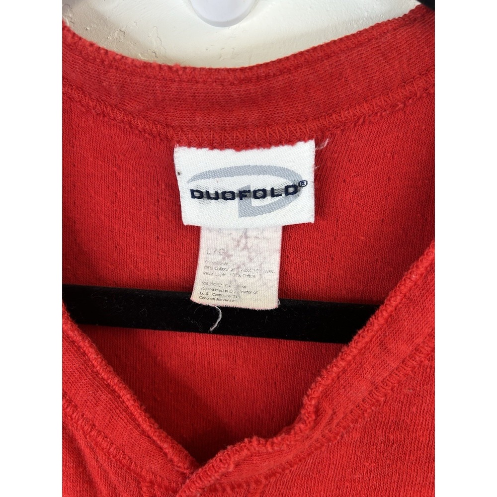 Vintage Thermal Union Suit Size L One Piece Long Johns Red Button Up Duofold - Picture 7 of 16